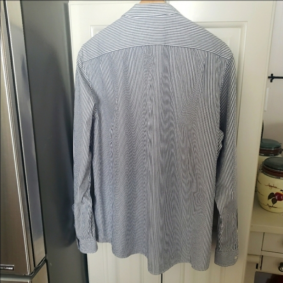 Michael Kors Striped Classic Fit Long Sleeve Casual Button Down - Picture 5 of 7